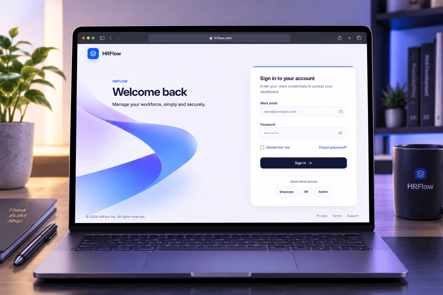 HRFlow - Full-Stack HRMS
